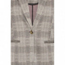 Chaquetas Mujer Blazer ICHI Manse Natural Black Check