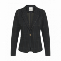 Chaquetas Mujer Blazer ICHI Kate Woolley Black Green Check