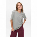 Camisetas Mujer Camiseta NÜMPH Nuprema Oversize Medium Grey