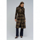 Chaquetas y Abrigos Abrigo SALSA JEANS Paño Grace con Cinturón Medium Brown