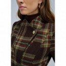 Chaquetas y Abrigos Abrigo SALSA JEANS Paño Grace con Cinturón Medium Brown