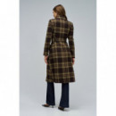 Chaquetas y Abrigos Abrigo SALSA JEANS Paño Grace con Cinturón Medium Brown