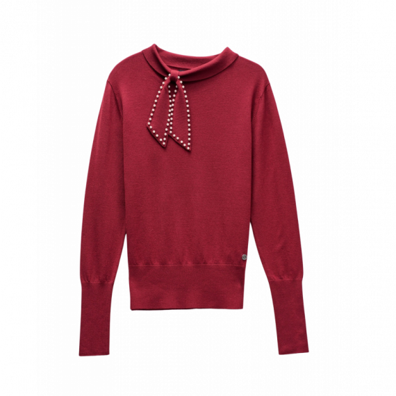 Jerséis y Sudaderas Jersey SALSA JEANS Punto con Lazo Dark Red