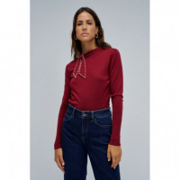 Jerséis y Sudaderas Jersey SALSA JEANS Punto con Lazo Dark Red