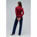 Jerséis y Sudaderas Jersey SALSA JEANS Punto con Lazo Dark Red