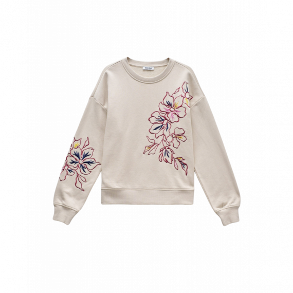 Jerséis y Sudaderas Sudadera SALSA JEANS Bordado Floral Dark Pearl