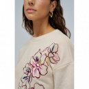 Jerséis y Sudaderas Sudadera SALSA JEANS Bordado Floral Dark Pearl