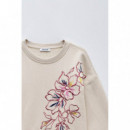 Jerséis y Sudaderas Sudadera SALSA JEANS Bordado Floral Dark Pearl