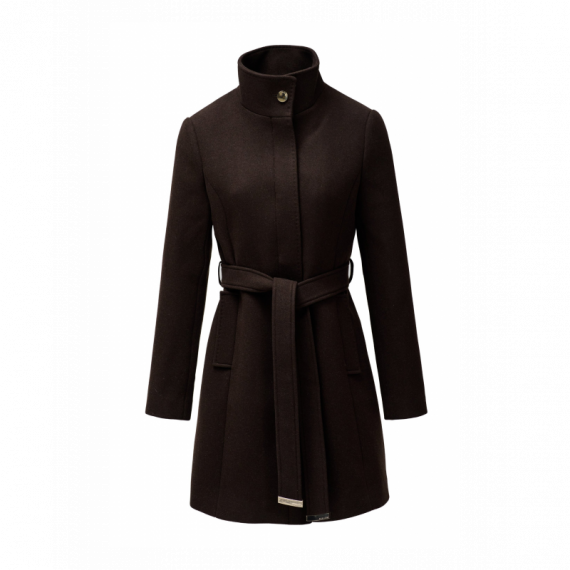 Chaquetas y Abrigos Abrigo SALSA JEANS Paño Grace con Cinturón Dark Brown