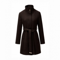 Chaquetas y Abrigos Abrigo SALSA JEANS Paño Grace con Cinturón Dark Brown