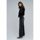 SALSA JEANS Pantalones Mujer Vaqueros Salsa Wide Low Rise Black