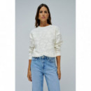 Jerséis y Sudaderas Sudadera SALSA JEANS Bordados Florales Light Pearl