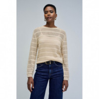 Jerséis y Sudaderas Jersey SALSA JEANS Punto con Brillo Medium Pearl