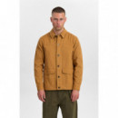 Chaquetas Hombre Sobrecamisa ANERKJENDT Akoscar Twill Golden Brown