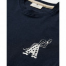 Camisetas Hombre Camiseta ANERKJENDT Akvillads Undyed Sky Captain