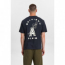 Camisetas Hombre Camiseta ANERKJENDT Akvillads Undyed Sky Captain