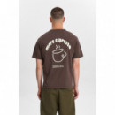 Camisetas Hombre Camiseta ANERKJENDT Akvillads Espresso Mulch