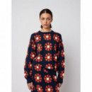 Jerséis y Sudaderas Jersey BOBO CHOSES Flower Jacquard Navy