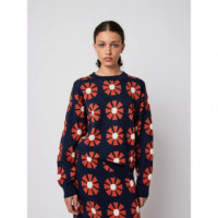 Jerséis y Sudaderas Jersey BOBO CHOSES Flower Jacquard Navy