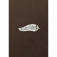 Camisetas Hombre Camiseta REVOLUTION 1428 Chi Brown