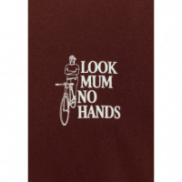 Camisetas Hombre Camiseta REVOLUTION 1428 Mum Burgundy