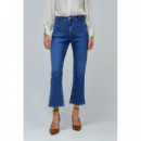 Vaqueros Mujer Vaqueros SALSA JEANS Faith Push In Cropped Flare Medium Wash