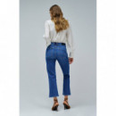 Vaqueros Mujer Vaqueros SALSA JEANS Faith Push In Cropped Flare Medium Wash