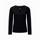 Camisetas Mujer Camiseta SALSA JEANS Punto Acanalado Black