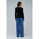 Camisetas Mujer Camiseta SALSA JEANS Punto Acanalado Black