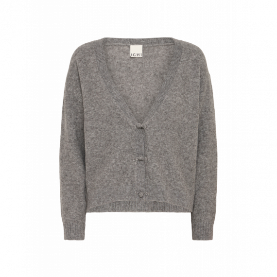 Jerséis y Sudaderas Cardigan ICHI Dasila Dark Grey Melange