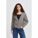 Jerséis y Sudaderas Cardigan ICHI Dasila Dark Grey Melange