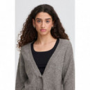 Jerséis y Sudaderas Cardigan ICHI Dasila Dark Grey Melange