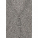 Jerséis y Sudaderas Cardigan ICHI Dasila Dark Grey Melange