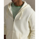 Chaquetas Hombre Sudadera POLO RALPH LAUREN de Felpa Teñida en Prenda Color Crema