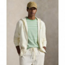 Chaquetas Hombre Sudadera POLO RALPH LAUREN de Felpa Teñida en Prenda Color Crema