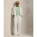 Chaquetas Hombre Sudadera POLO RALPH LAUREN de Felpa Teñida en Prenda Color Crema