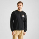Jerséis y Sudaderas Sudadera DEDICATED Malmoe Cut Out Mountain Black