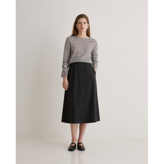 Falda YERSE MIDI Alba Antracita