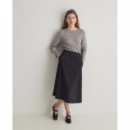Falda YERSE MIDI Alba Antracita