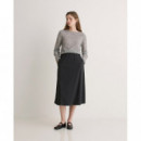 Falda YERSE MIDI Alba Antracita