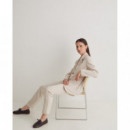 Pantalones Mujer Pantalón YERSE Ginger Franela Crudo