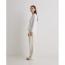 Camisetas Mujer Camiseta YERSE Manga Larga Blanco