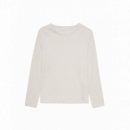 Camisetas Mujer Camiseta YERSE Manga Larga Crudo