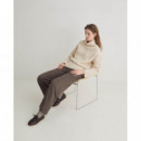 Pantalones Mujer Pantalón YERSE Alba Marrón