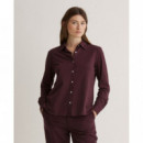 Blusas y Camisas Camisa YERSE Chantal Popelín Berenjena