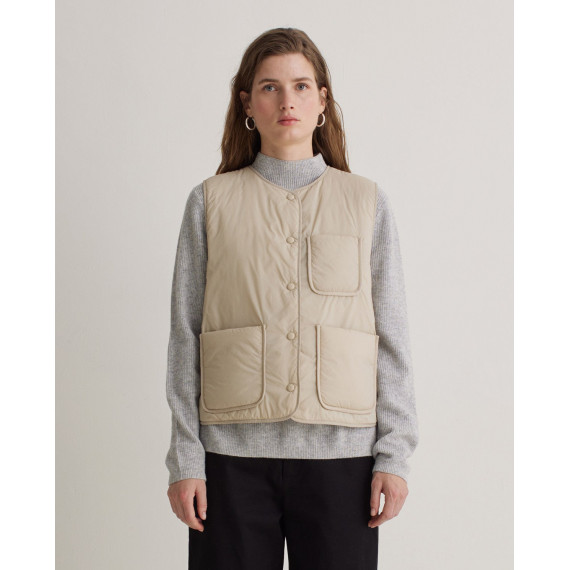 Chaquetas Mujer Chaleco YERSE Thelma Water Repellent Crudo