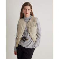 Chaquetas Mujer Chaleco YERSE Thelma Water Repellent Crudo