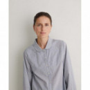 Blusas y Camisas Camisa YERSE Augusta Rayas Azul Marino