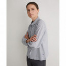 Blusas y Camisas Camisa YERSE Augusta Rayas Azul Marino