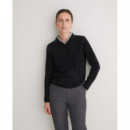 Blusas y Camisas Camisa YERSE Augusta Rayas Azul Marino